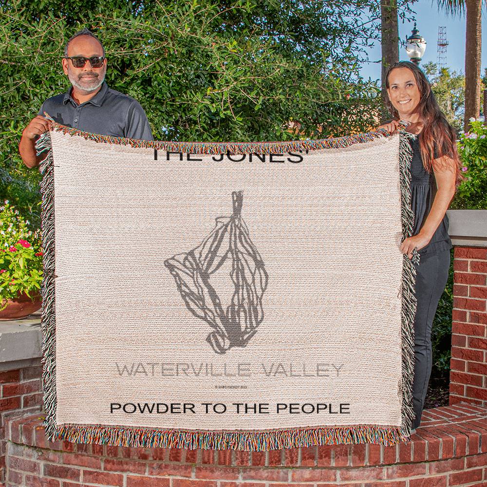 PERSONALIZED WATERVILLE VALLEY, NEW HAMPSHIRE WOVEN BLANKET