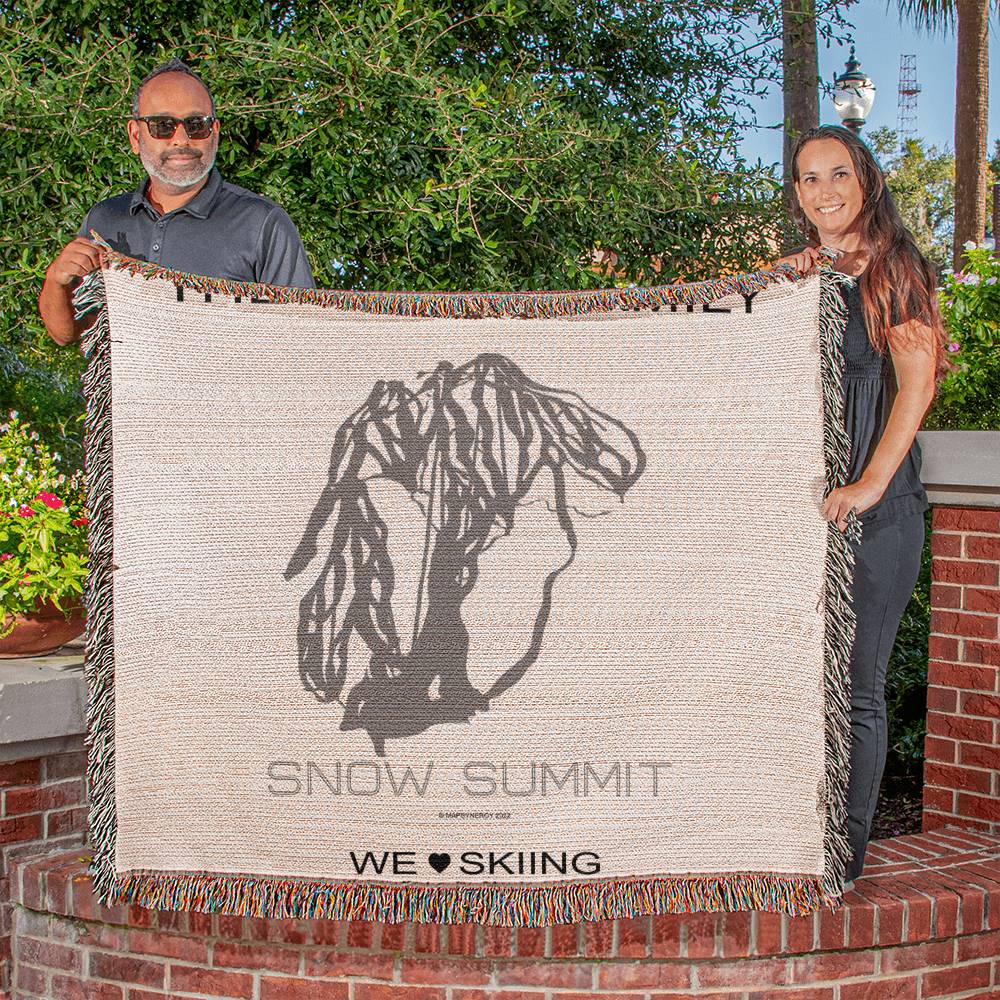 PERSONALIZED Snow Summit, California WOVEN BLANKET