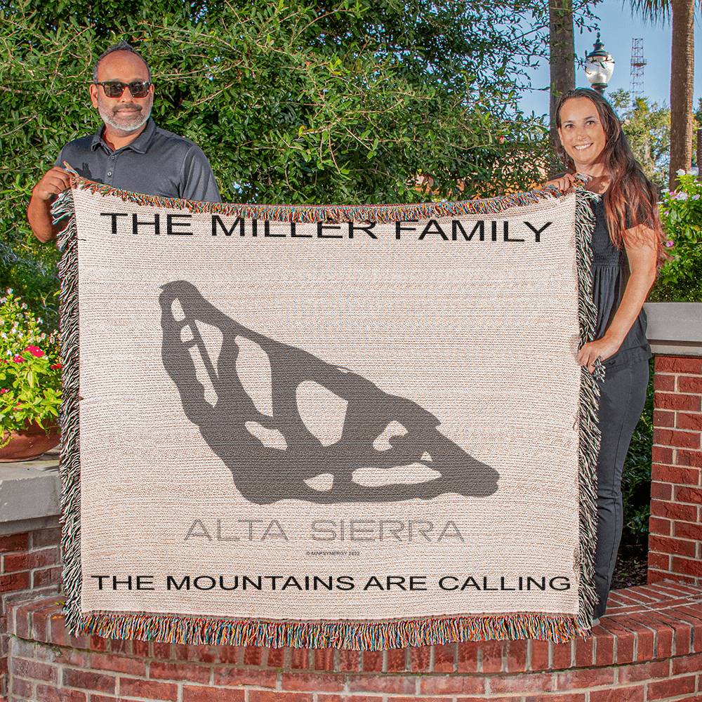 PERSONALIZED ALTA SIERRA, CALIFORNIA WOVEN BLANKET