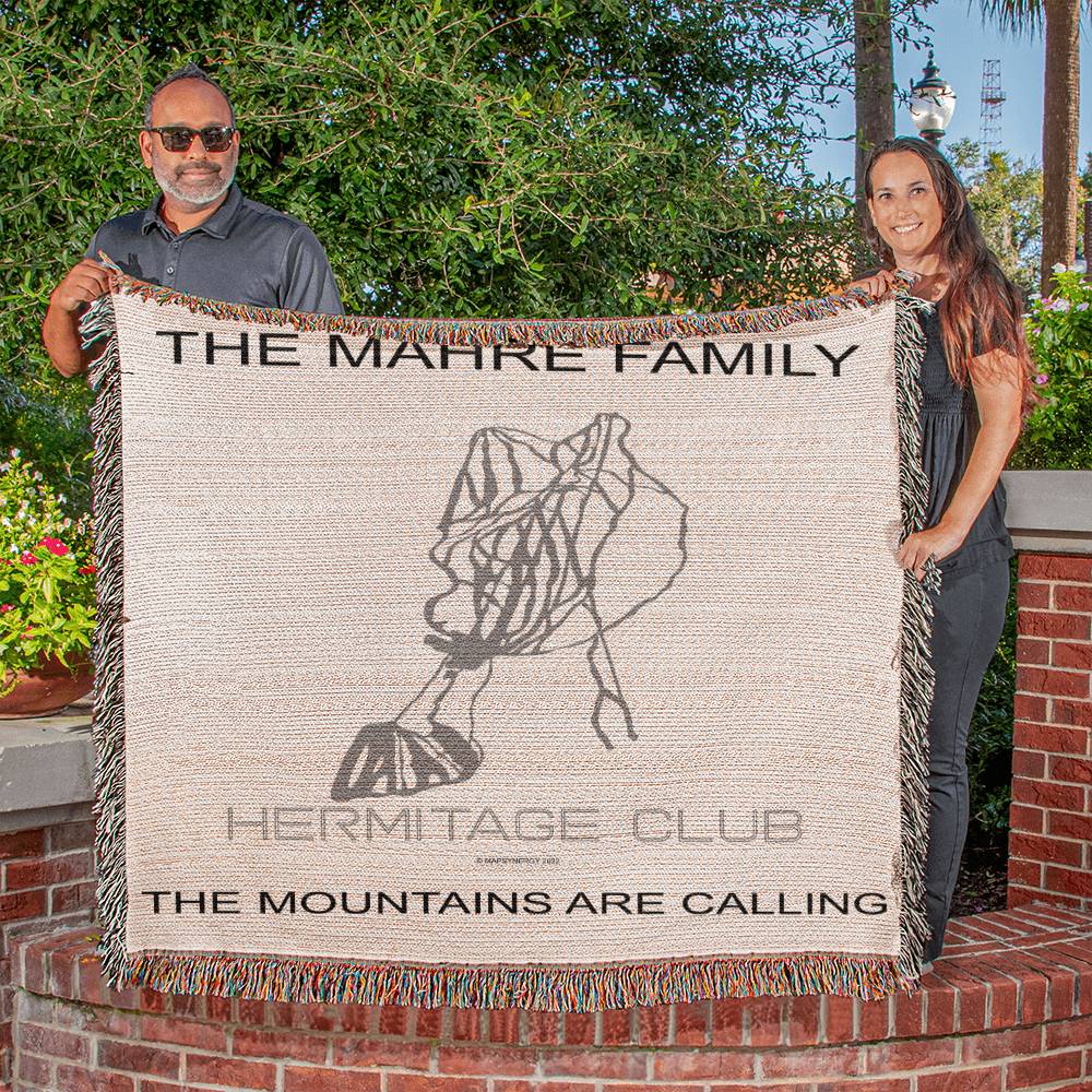 PERSONALIZED Hermitage Club, Vermont WOVEN BLANKET