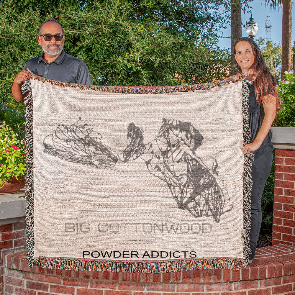 PERSONALIZED BIG COTTONWOOD, UTAH WOVEN BLANKET