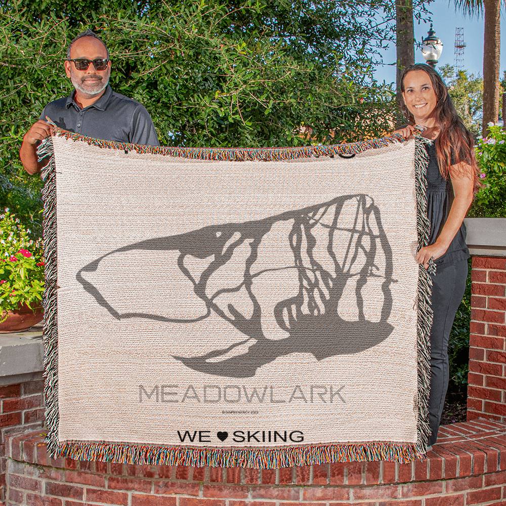 PERSONALIZED MEADOWLARK, WYOMING WOVEN BLANKET