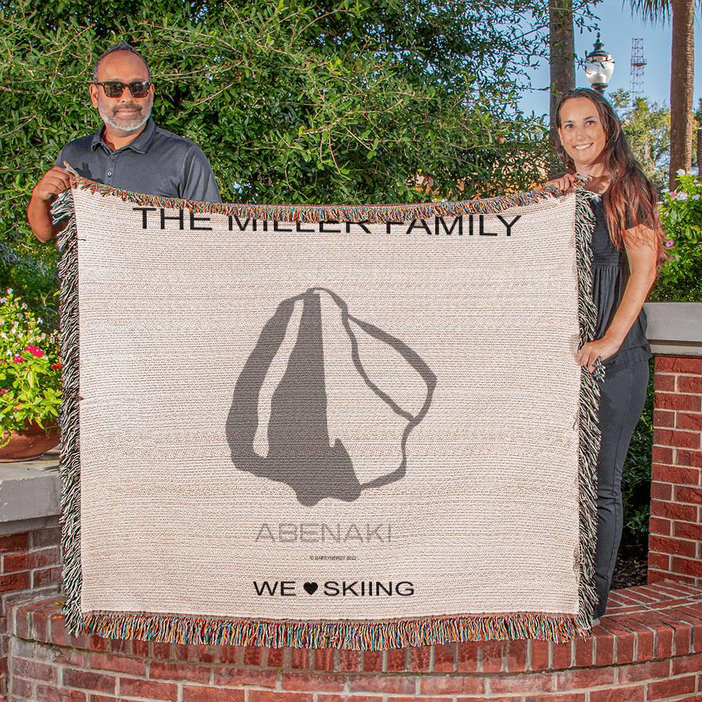 PERSONALIZED ABENAKI, NEW HAMPSHIRE WOVEN BLANKET