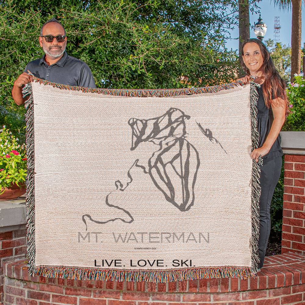 PERSONALIZED Mt. Waterman, California WOVEN BLANKET