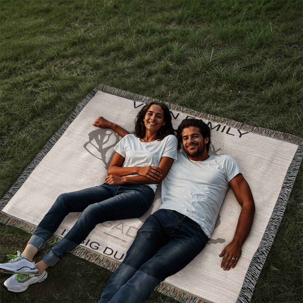 PERSONALIZED HOGADON, WYOMING WOVEN BLANKET