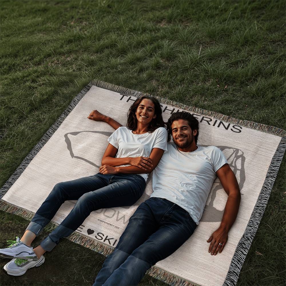 PERSONALIZED MEADOWLARK, WYOMING WOVEN BLANKET