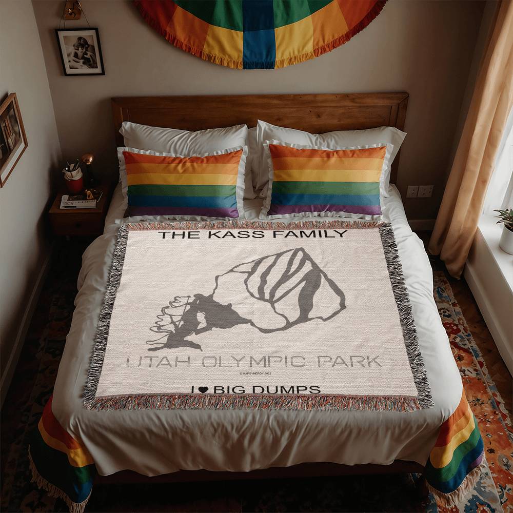 PERSONALIZED UTAH OLYMPIC PARK, UTAH WOVEN BLANKET