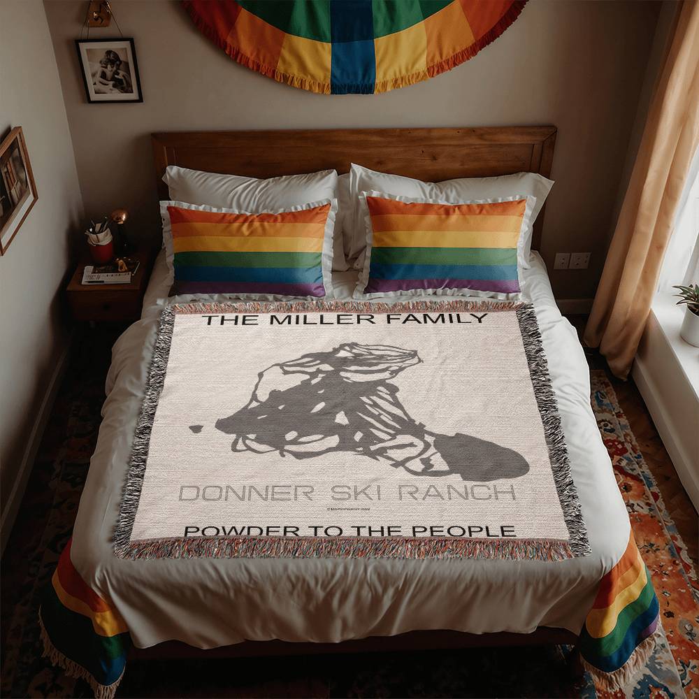 PERSONALIZED Donner Ski Ranch, California WOVEN BLANKET