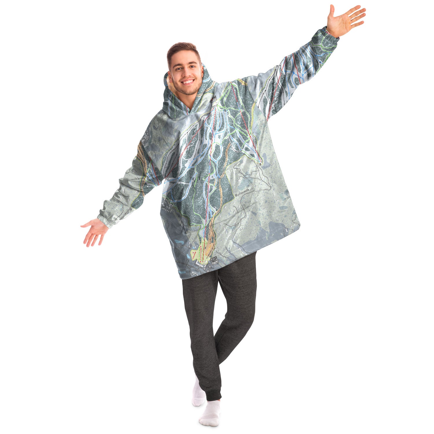 Buttermilk, Colorado Ski Trail Map - Snug Hoodie