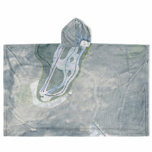 Victor Constant, New York Ski Resort Map Flannel Blanket Poncho