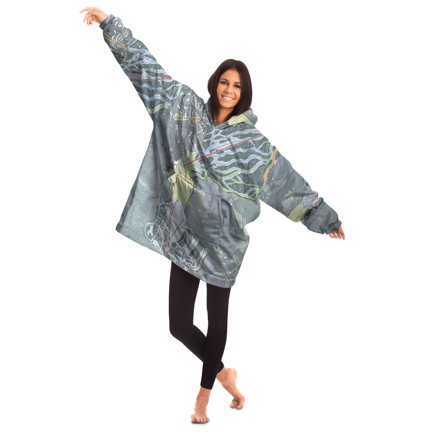 Granby Ranch, Colorado Ski Trail Map - Snug Hoodie