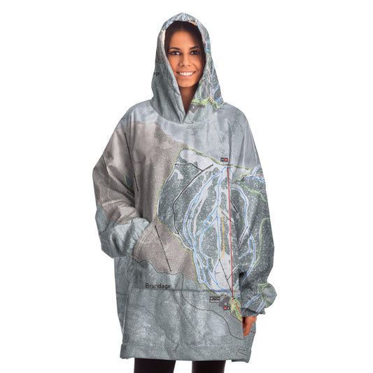 Brundage Mountain, Idaho Ski Trail Map - Snug Hoodie