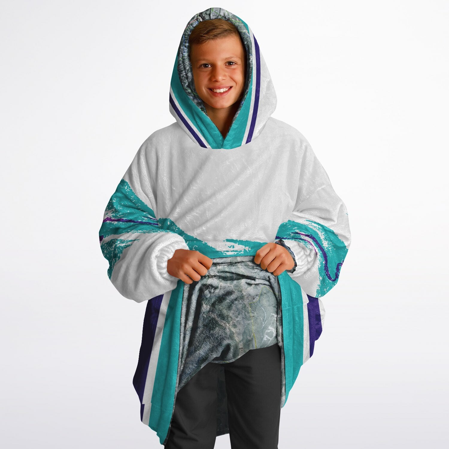 Powder Mountain, Utah Ski Resort Map Youth Reversible Snug Hoodie