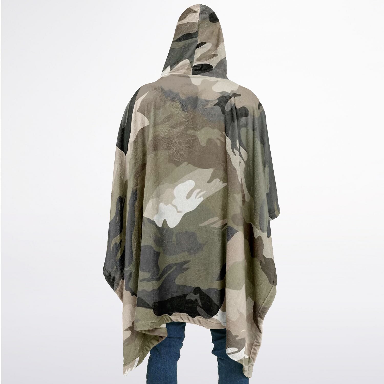 Army Camouflage Pattern, Flannel Blanket Poncho