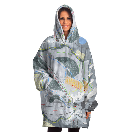 Shanty Creek Summit Mountain, Michigan Ski Trail Map Snug Hoodie - Powderaddicts