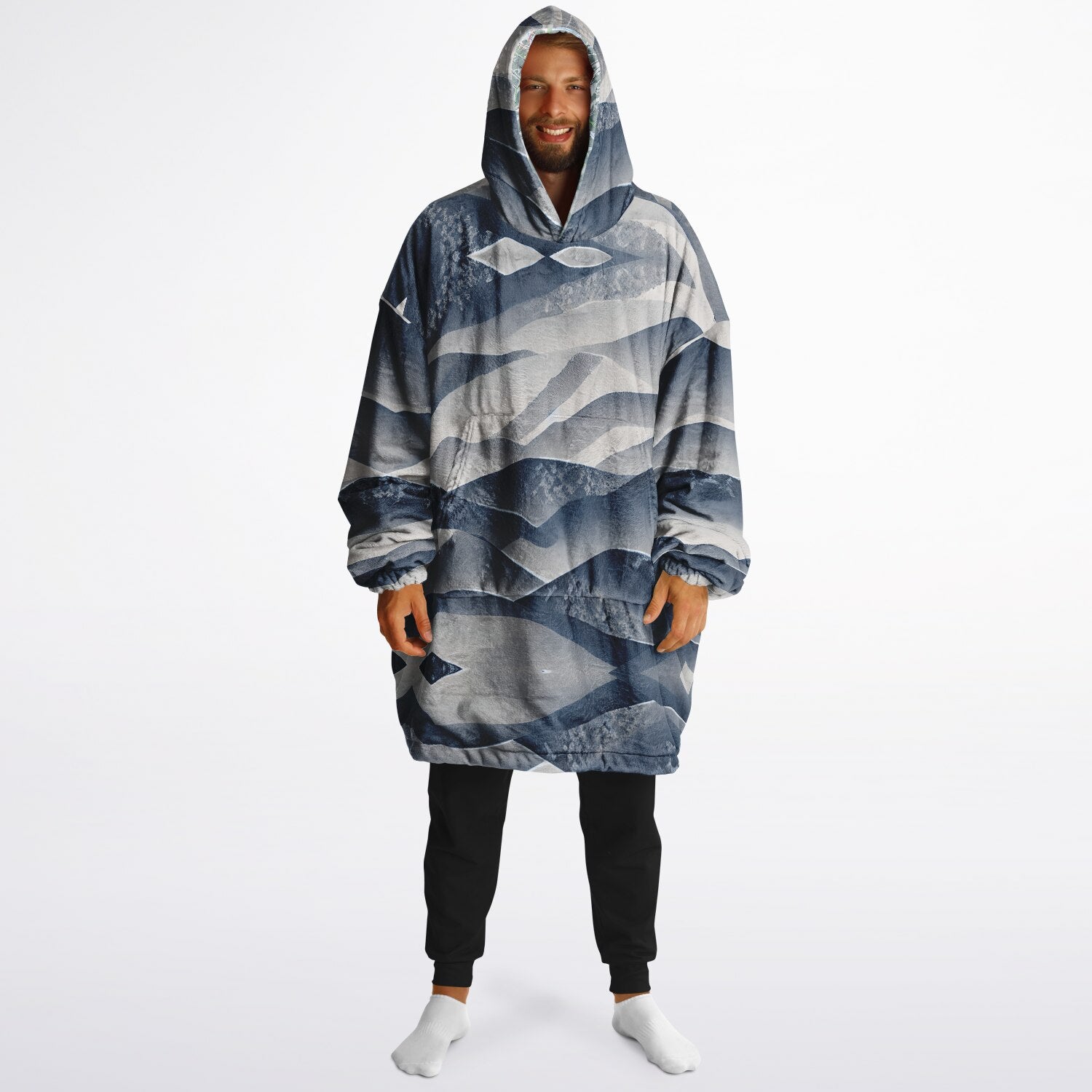 Powder Mountain, Utah Ski Resort Map Reversible Snug Hoodie