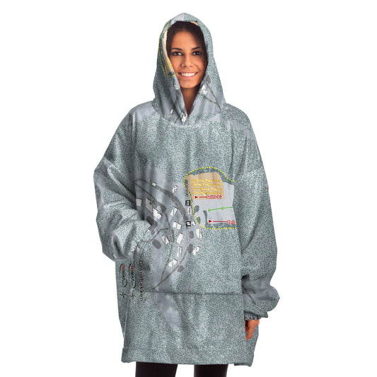 Granlibakken, California Ski Trail Map - Snug Hoodie - Powderaddicts