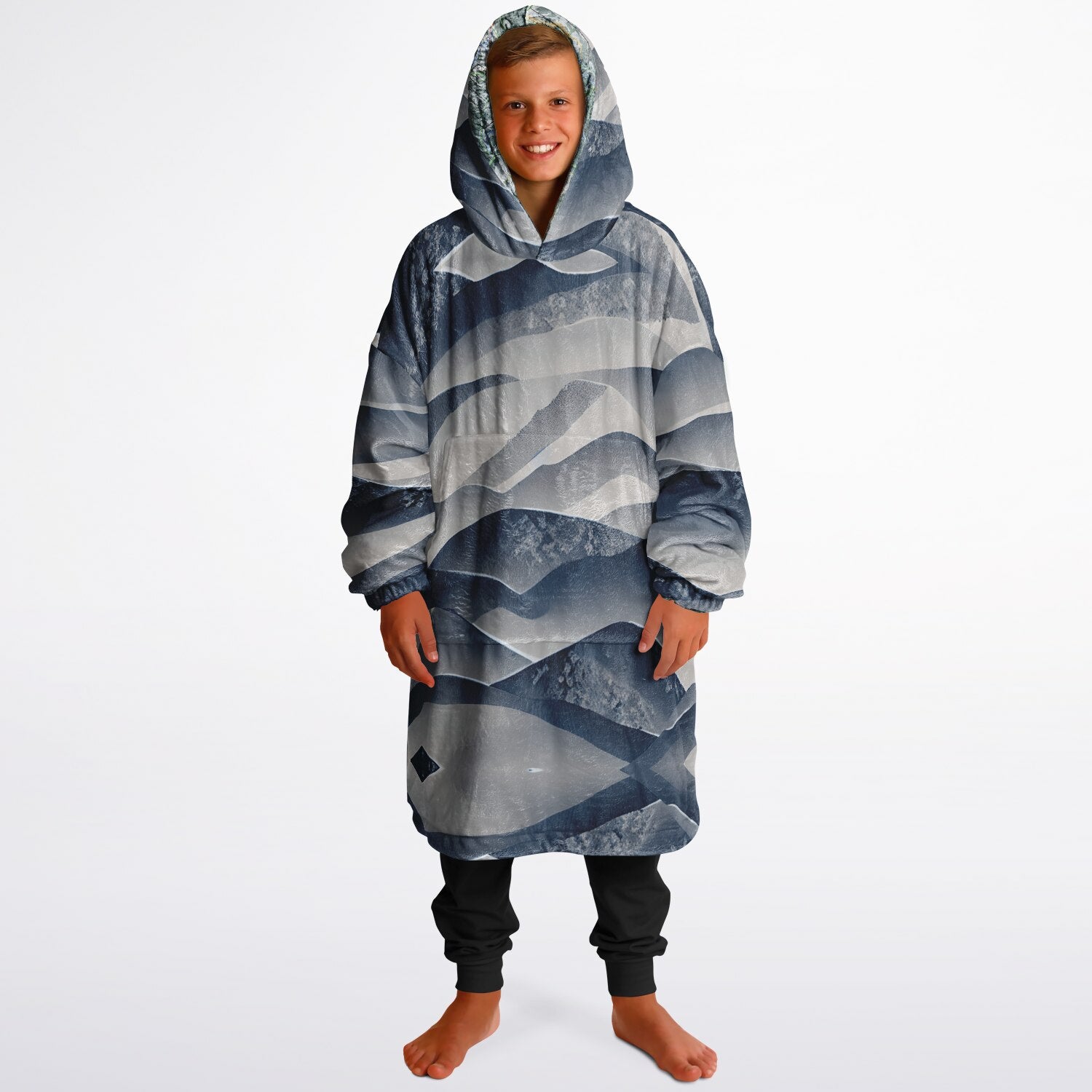 Powder Mountain, Utah Ski Resort Map Youth Reversible Snug Hoodie