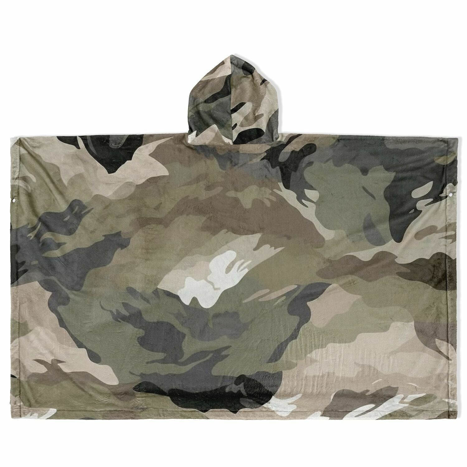 Army Camouflage Pattern, Flannel Blanket Poncho