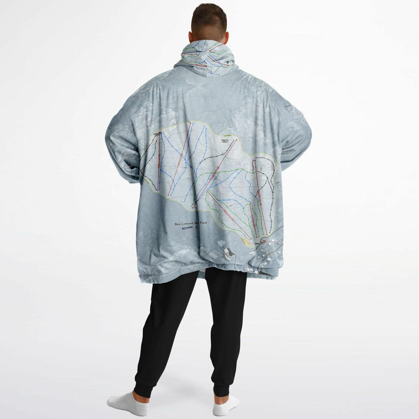 Ben Lomond Ski Resort, Australia Ski Trail Map - Snug Hoodie - Powderaddicts
