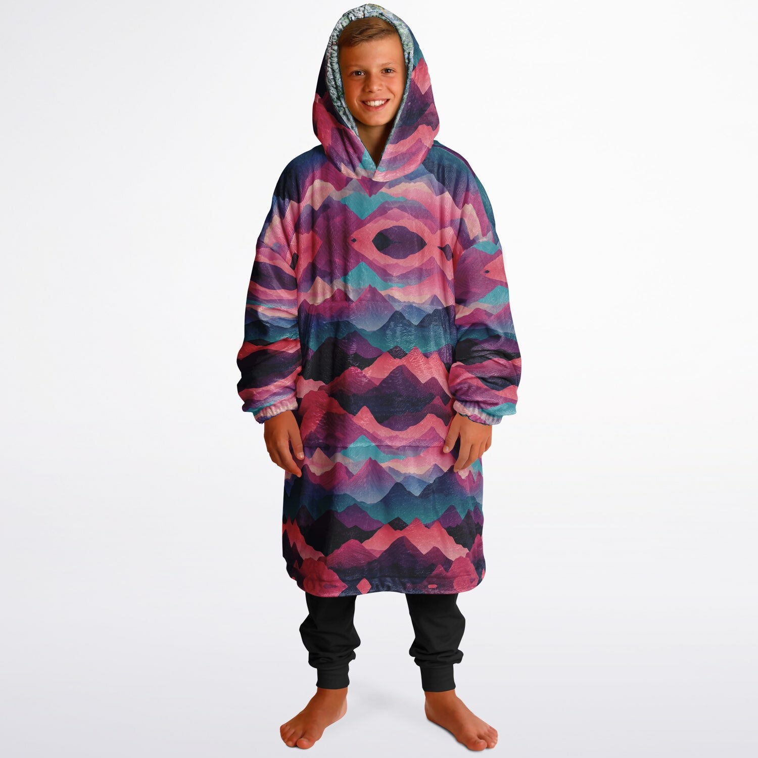 Powder Mountain, Utah Ski Resort Map Youth Reversible Snug Hoodie