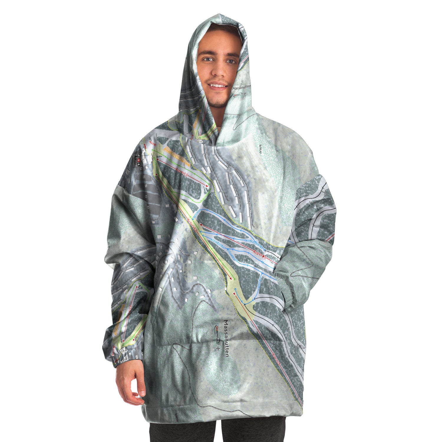 Massanutten, Virginia Ski Trail Map - Snug Hoodie