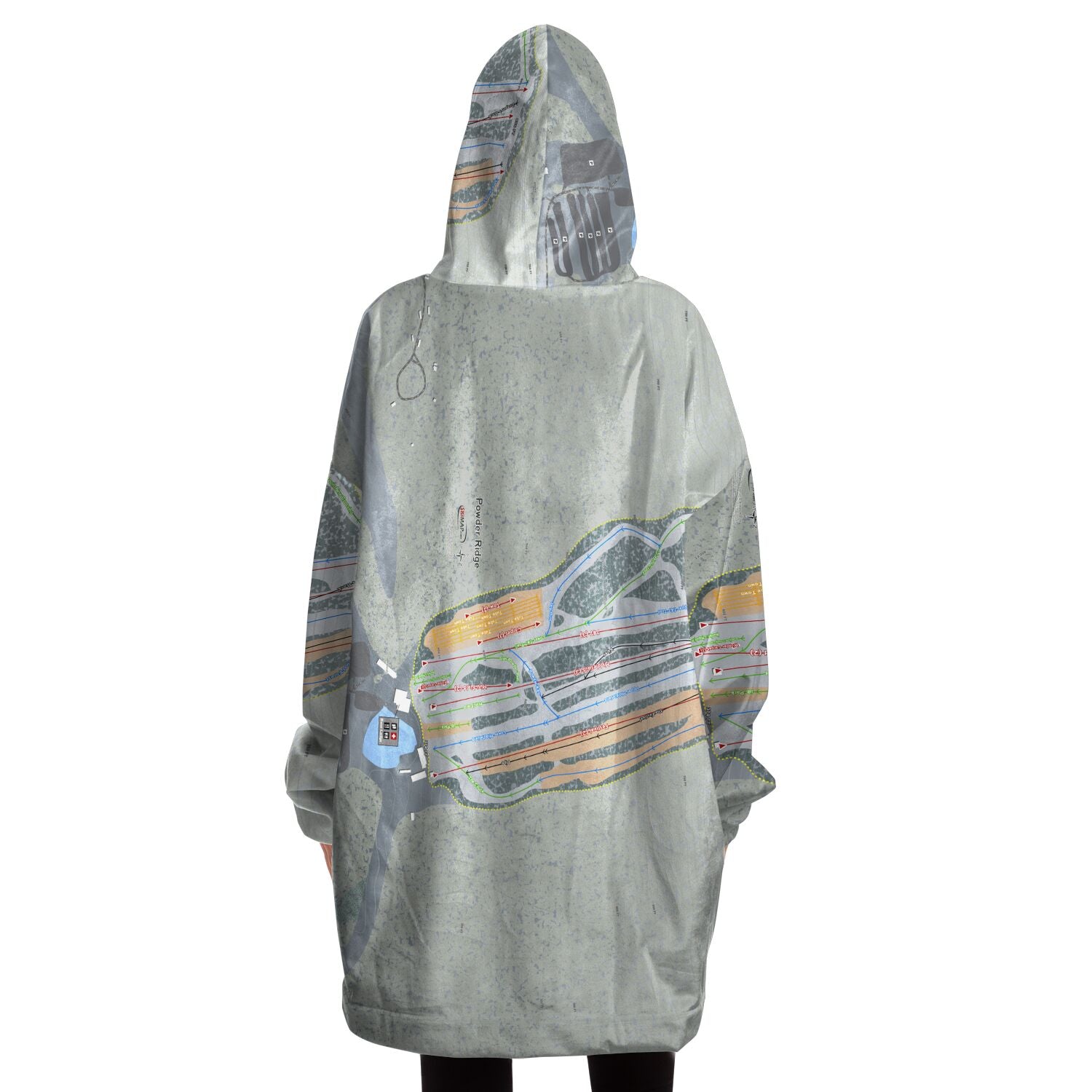 Powder Ridge, Connecticut Ski Trail Map - Snug Hoodie
