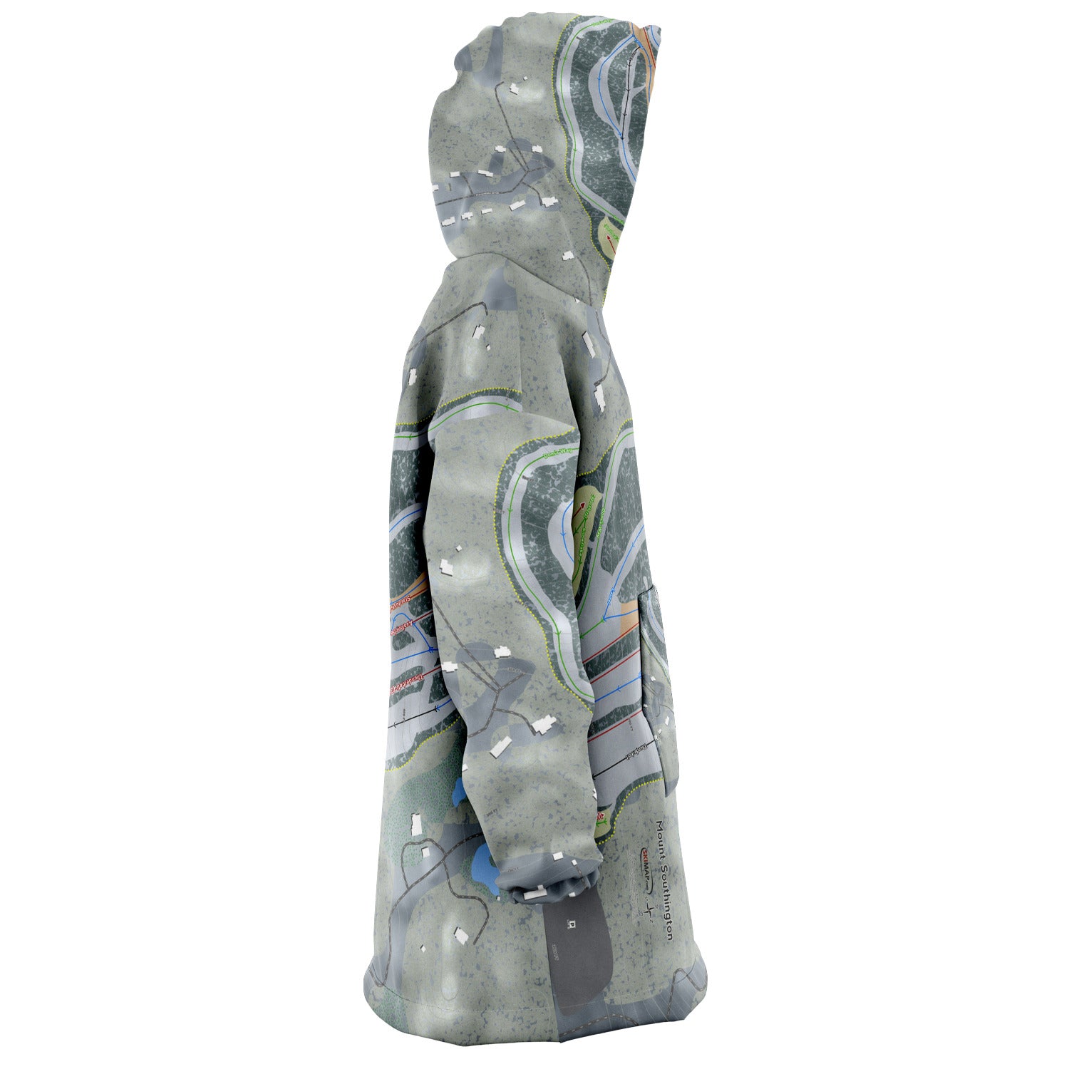 Mount Southington, Connecticut Ski Trail Map - Snug Hoodie