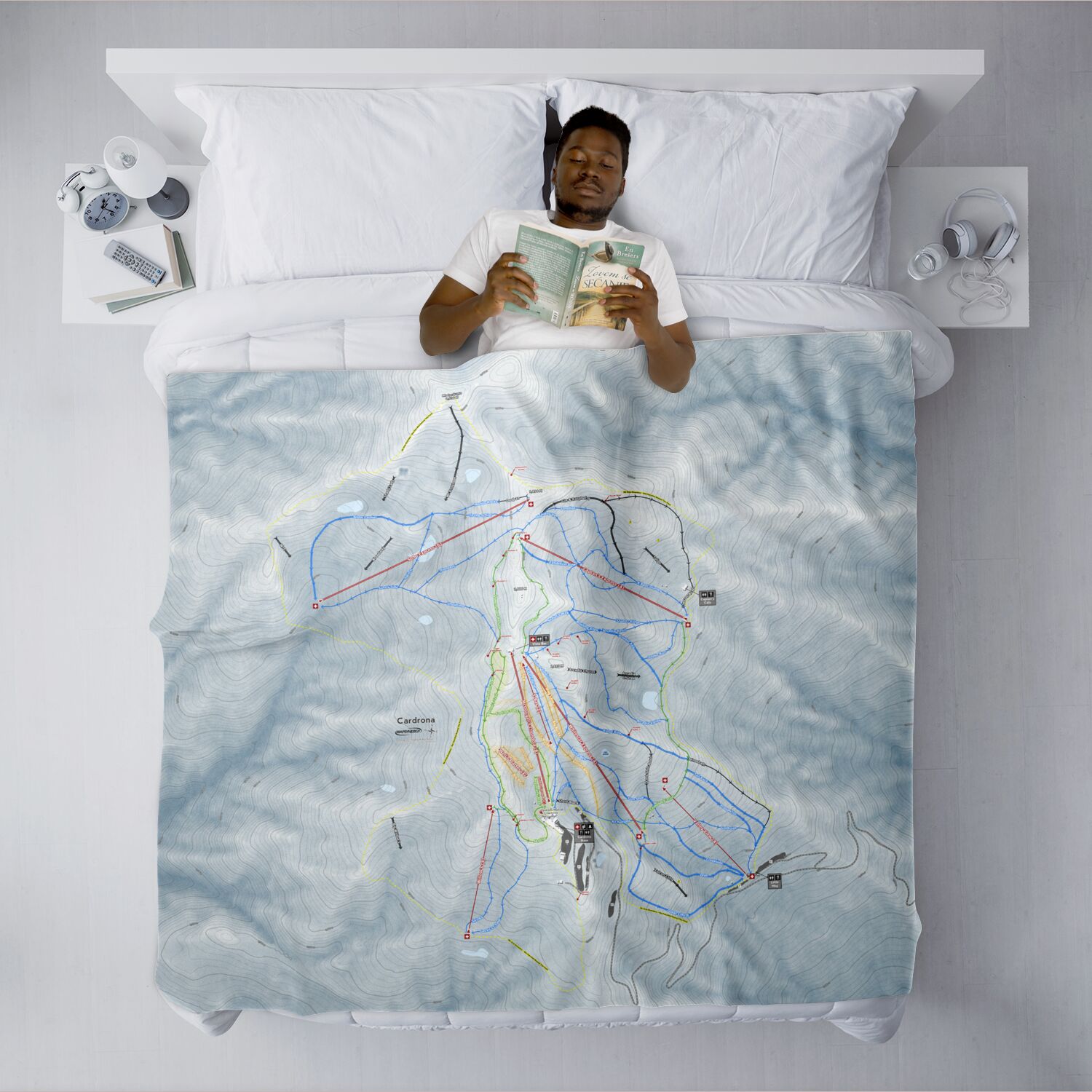 Cardrona, New Zealand Ski Resort Map XL Blanket