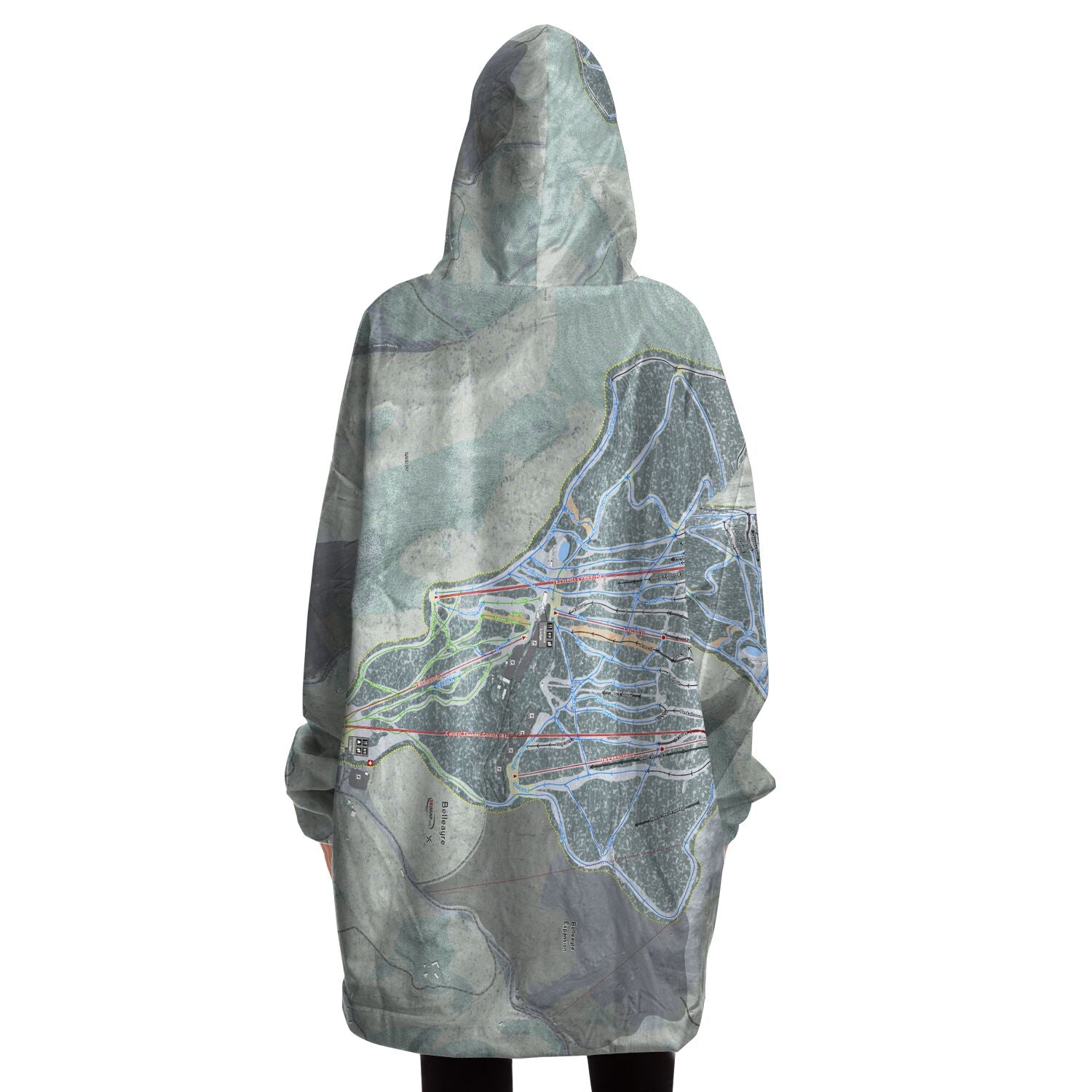 Belleayre, New York Ski Trail Map - Snug Hoodie