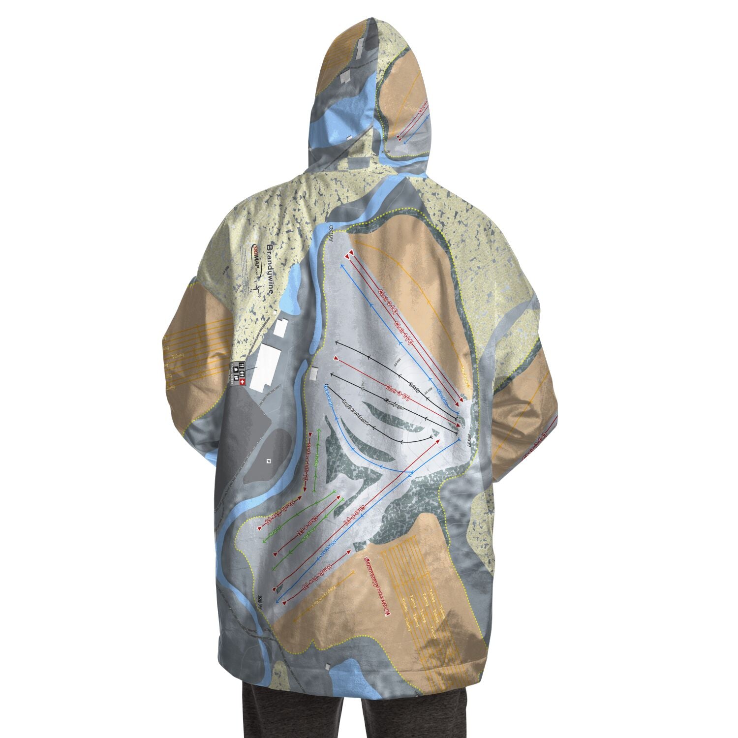 Brandywine, Ohio Ski Trail Map - Snug Hoodie