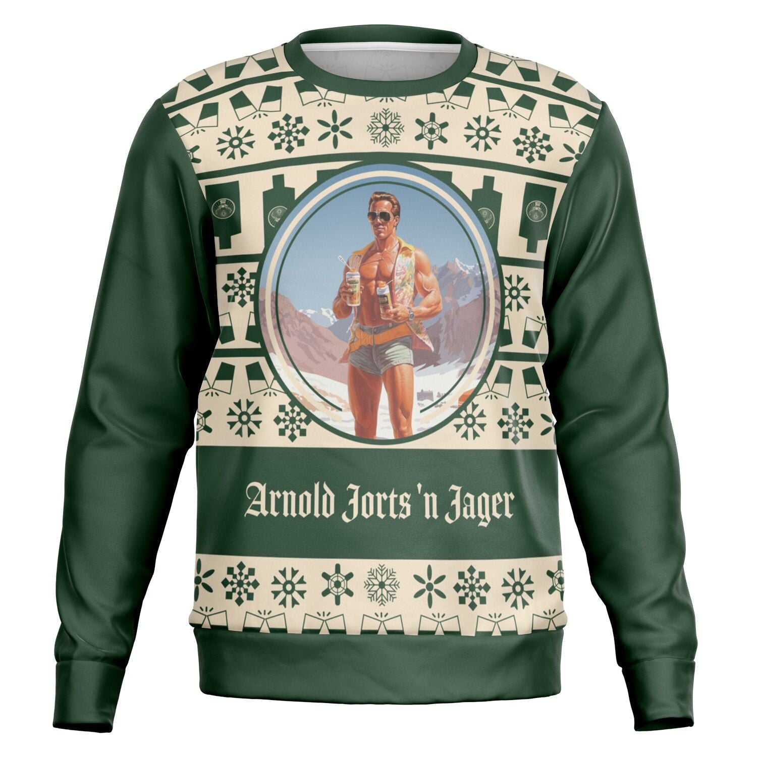 Arnold Jorts 'n Jager Ugly Christmas Sweater for Skiers