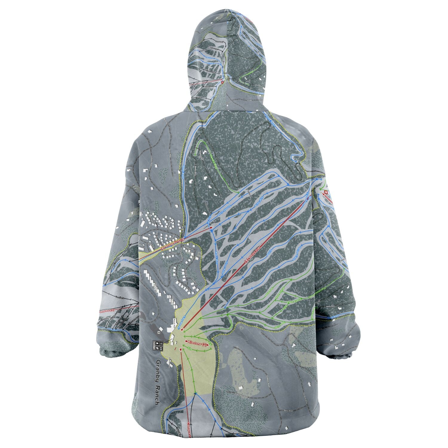 Granby Ranch, Colorado Ski Trail Map - Snug Hoodie