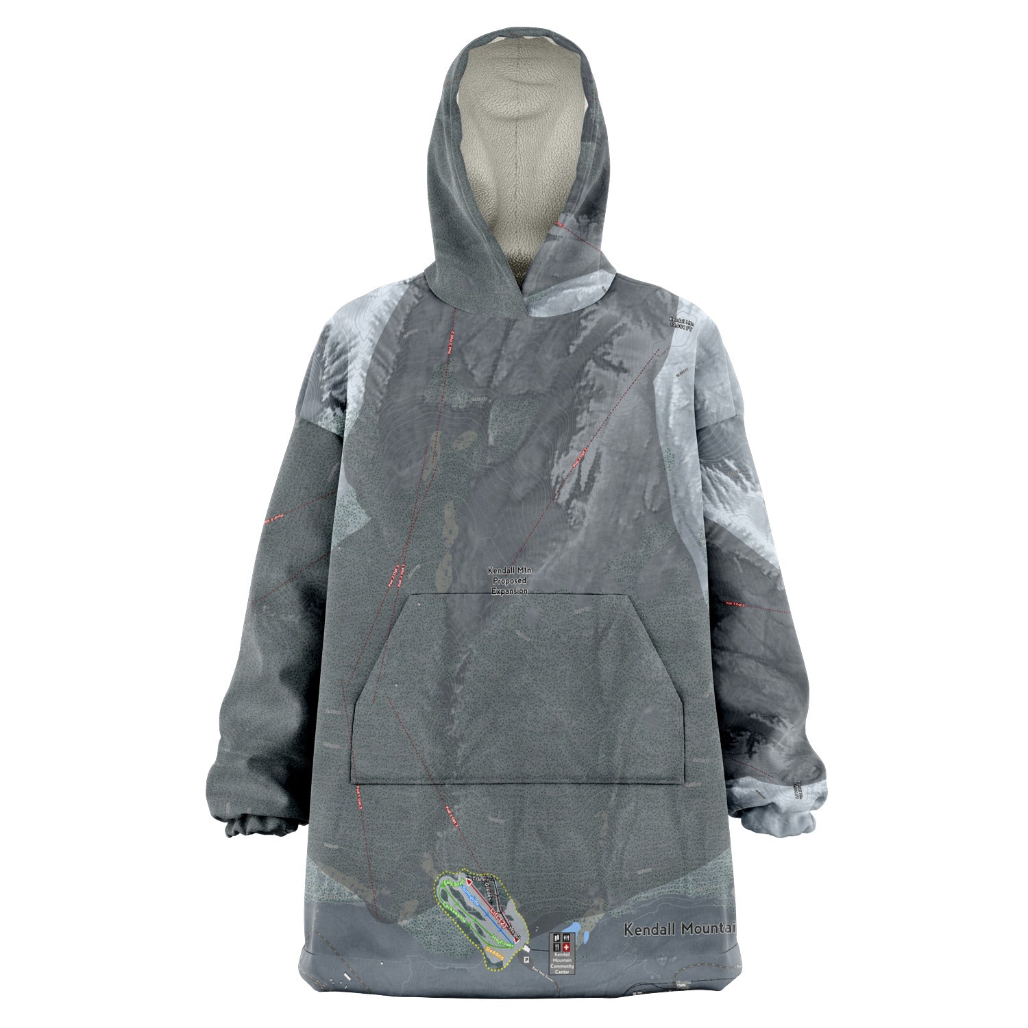 Kendall Mountain, Colorado Ski Trail Map - Snug Hoodie