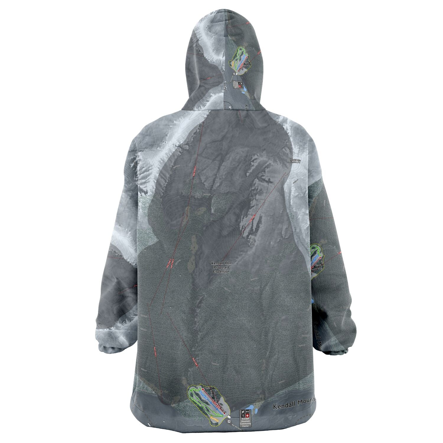 Kendall Mountain, Colorado Ski Trail Map - Snug Hoodie