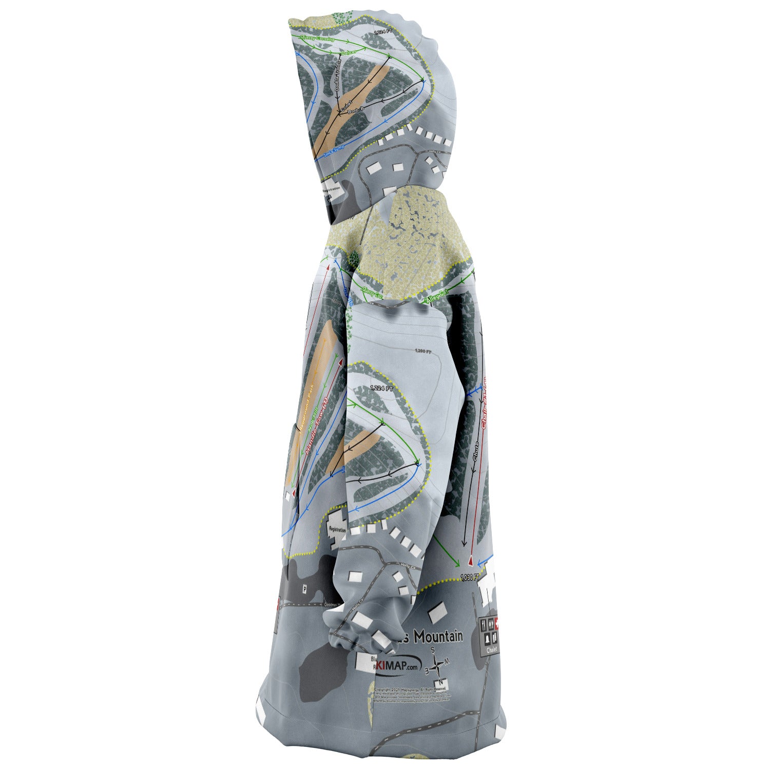 Christmas Mountain, Wisconsin Ski Trail Map - Snug Hoodie