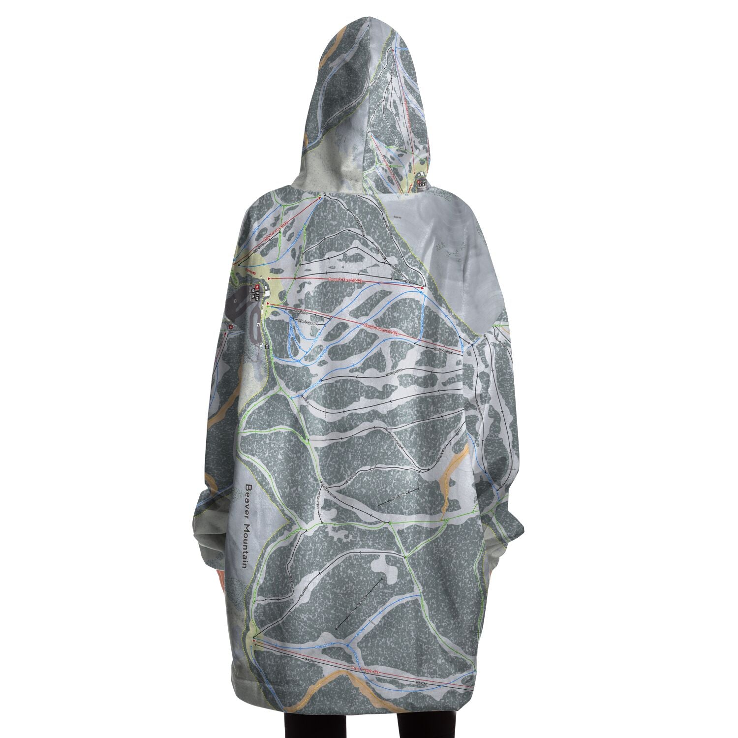 Beaver Mountain, Utah Ski Trail Map - Snug Hoodie