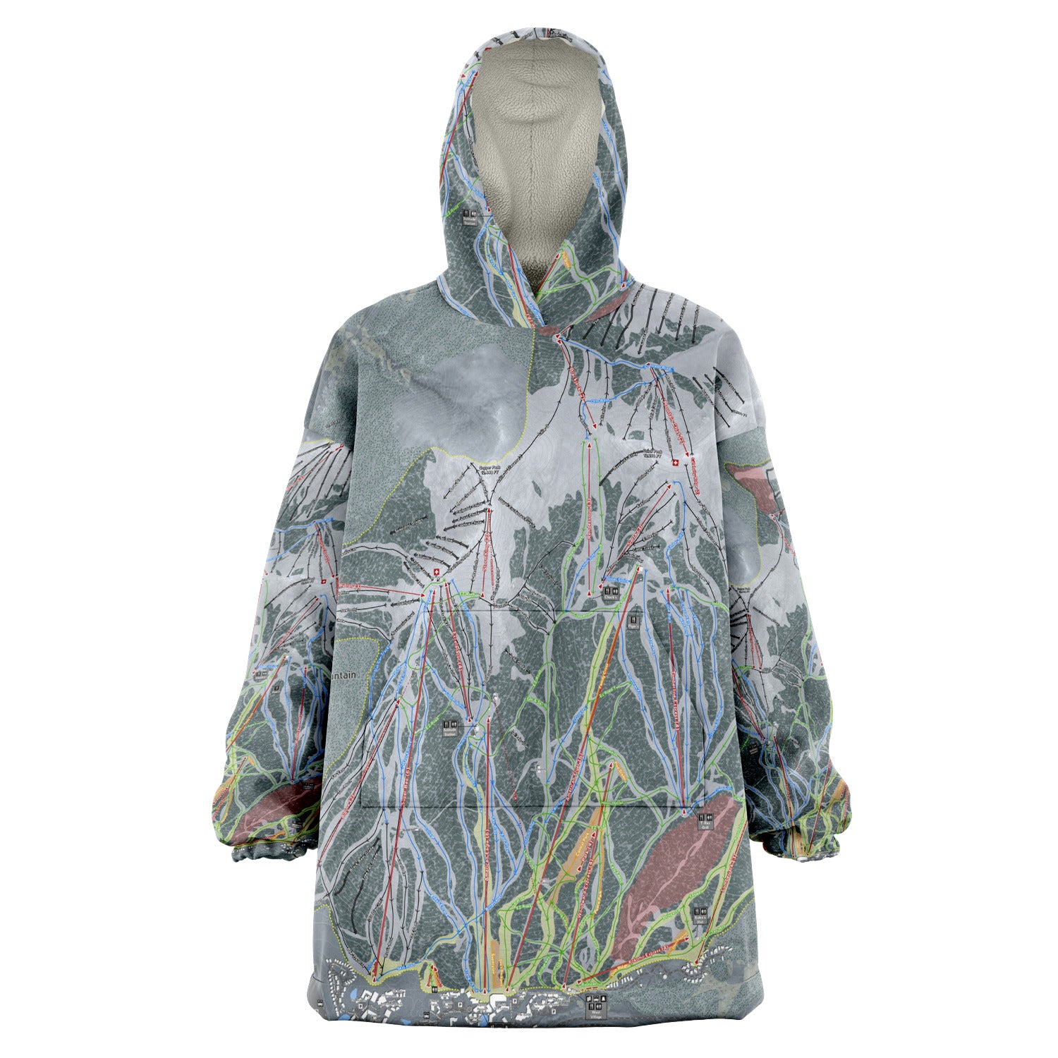 Copper Mountain, Colorado Ski Trail Map Snug Hoodie - Powderaddicts