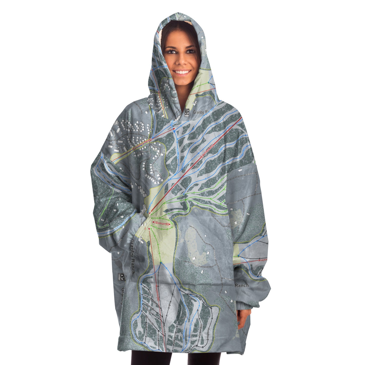 Granby Ranch, Colorado Ski Trail Map - Snug Hoodie