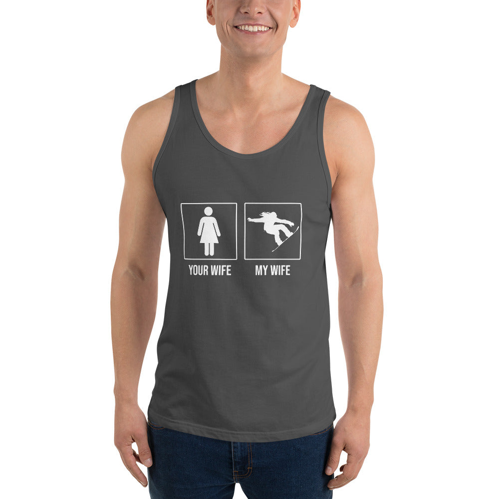 Your Wife/My Wife (Snowboarding) Men's Tank Top