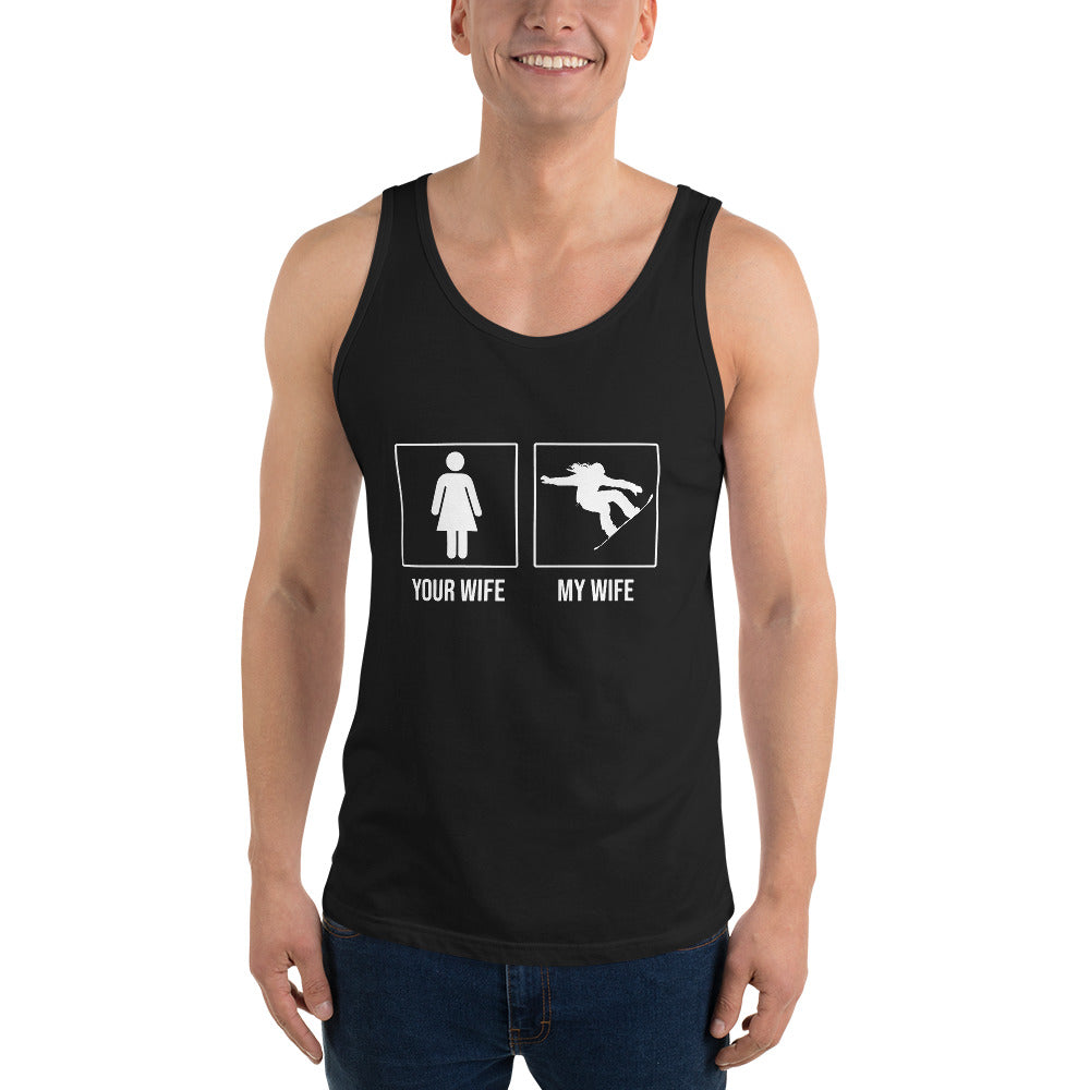 Your Wife/My Wife (Snowboarding) Men's Tank Top