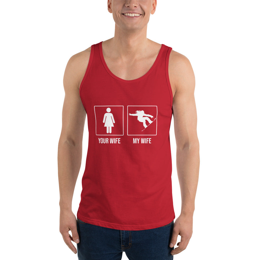 Your Wife/My Wife (Snowboarding) Men's Tank Top
