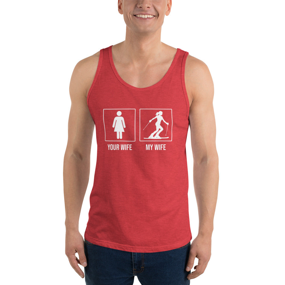 Your Wife/My Wife (Skiing) Men's Tank Top