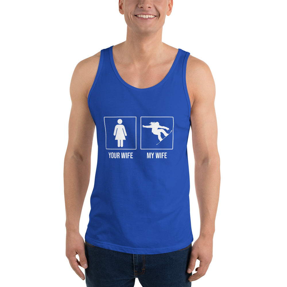 Your Wife/My Wife (Snowboarding) Men's Tank Top