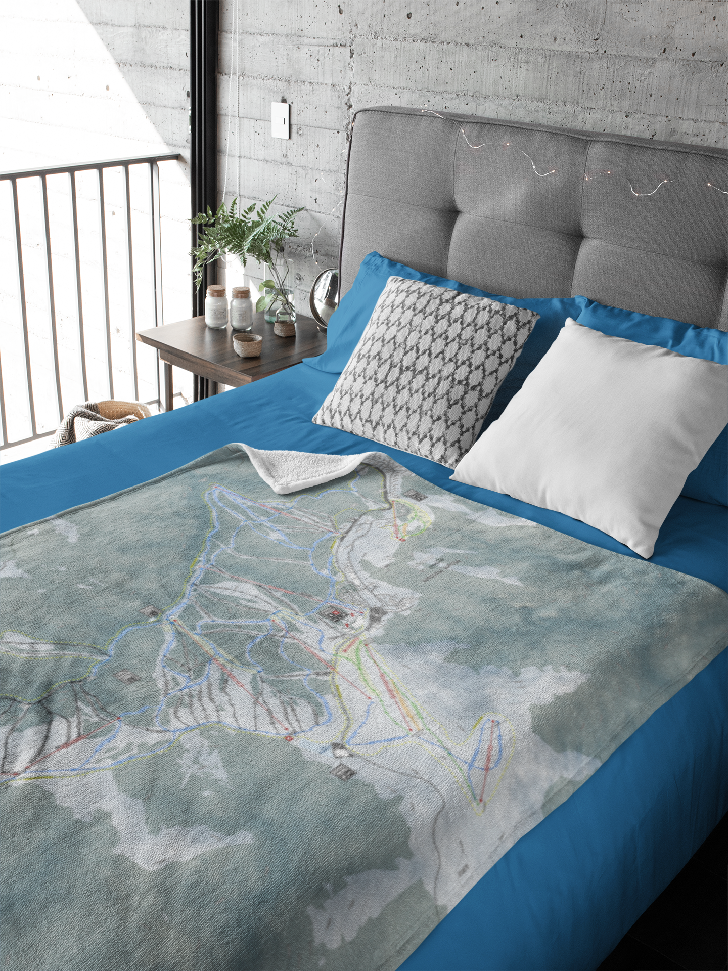 Mount Hotham, Australia Ski Resort Map XL Blanket