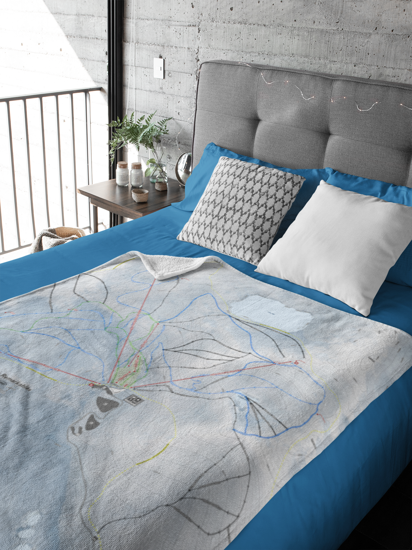 The Remarkables, New Zealand Ski Resort Map XL Blanket