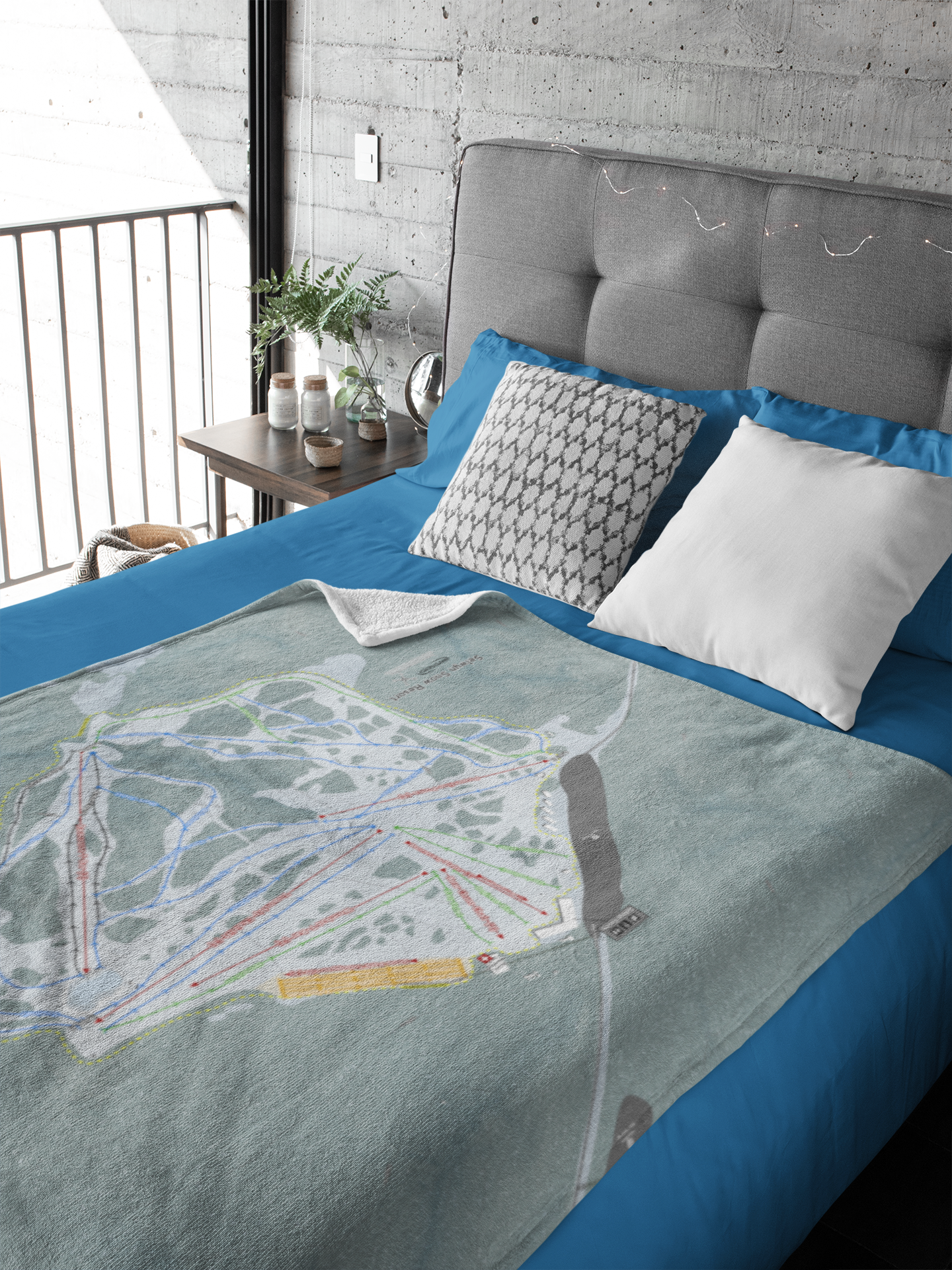Selwyn Snow Resort, Australia Ski Resort Map XL Blanket