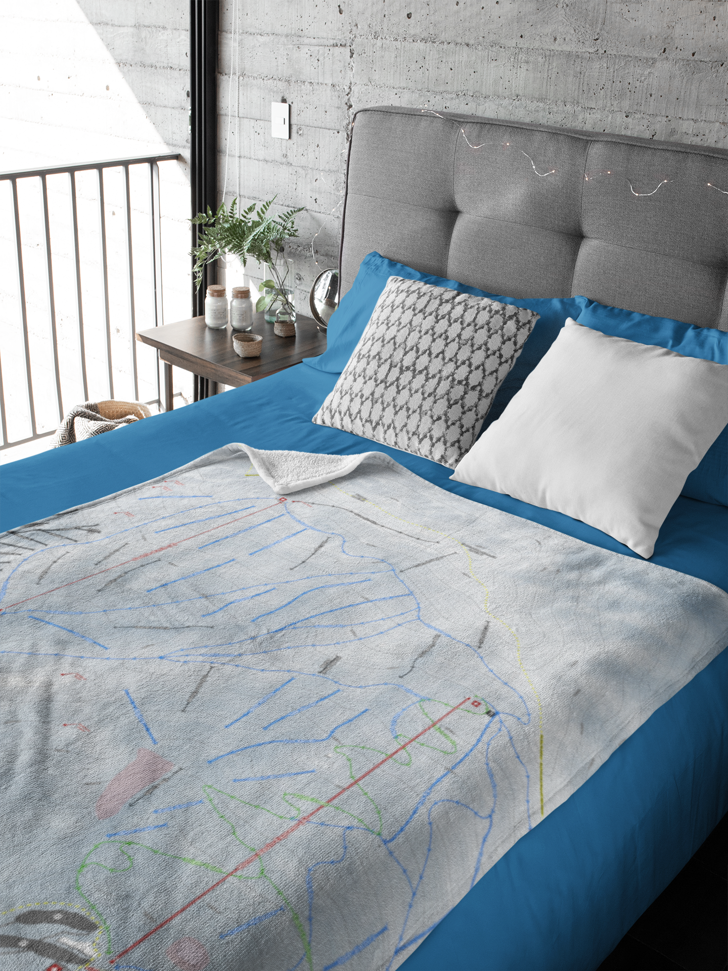 Treble Cone, New Zealand Ski Resort Map XL Blanket