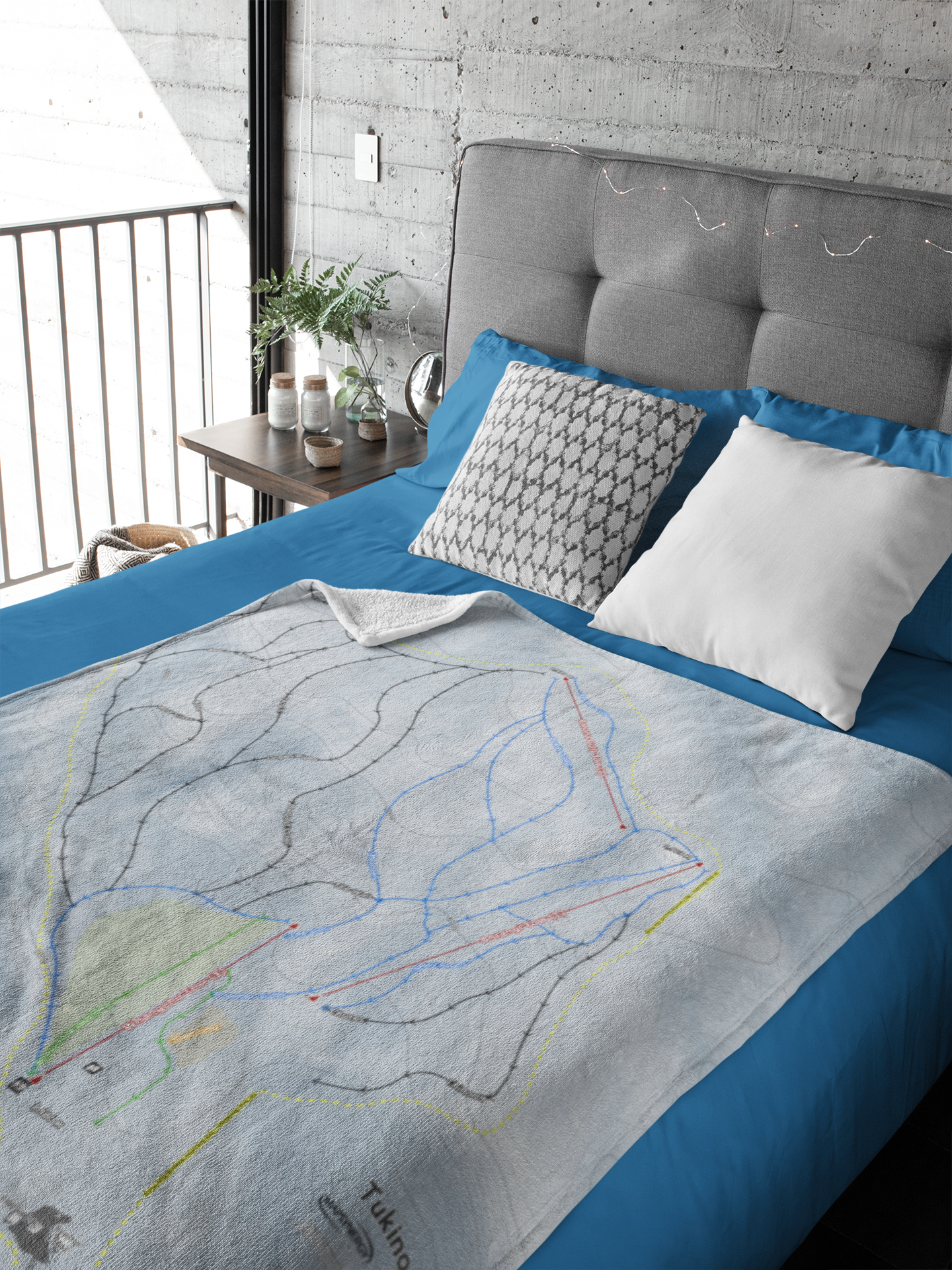 Tukino, New Zealand Ski Resort Map XL Blanket