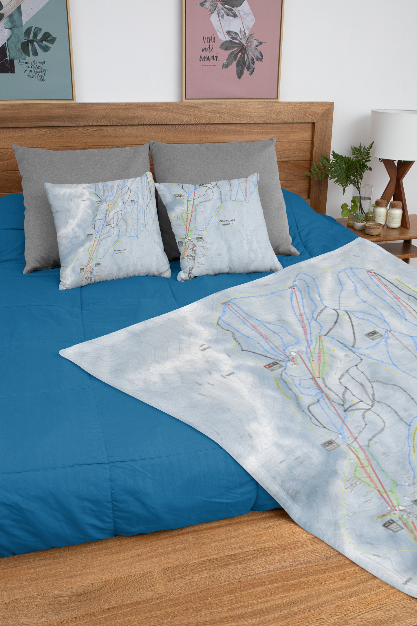 Whakapapa, New Zealand Ski Resort Map XL Blanket